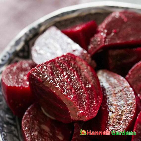 100 Seeds Detroit Dark Red Beet Seeds Ruby Red Harvard Blood Turnip Mangel Beetroot Garden